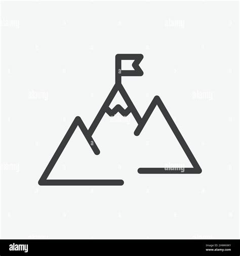 Mountain Achievement Success Flat Vector Icon Stock Vector Image And Art