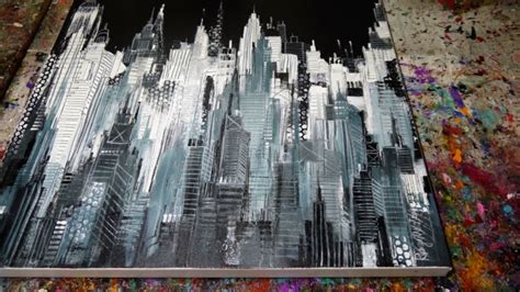Midnight Skyline 2 Painting By Irina Rumyantseva Artmajeur