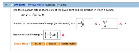 Solved Find The Maximum Rate Of Change Of F At The Given Chegg