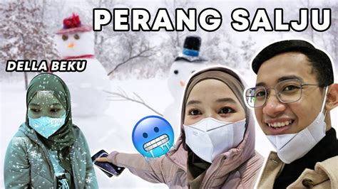 wow di indonesia ada salju asli seru banget youtube
