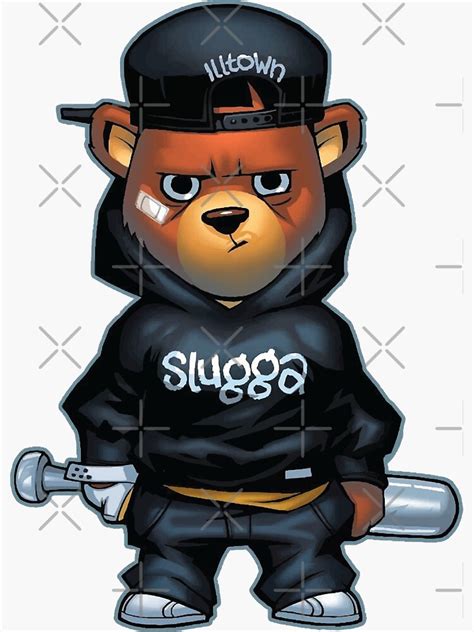 Ajoutée le 19/10/2011 à 23:03 dans la catégorie animaux. "Gangsta Bear" Sticker by getpressedshirt | Redbubble