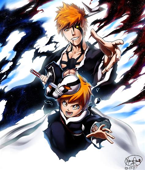 Hd Wallpaper Kurosaki Ichigo Kurosaki Kazui Bleach Sword Anime