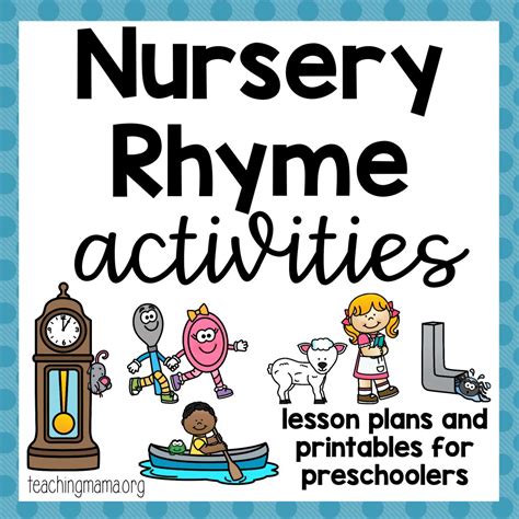 Nursery Rhymes Lesson Plans For Preschool Lesson Plans Learning