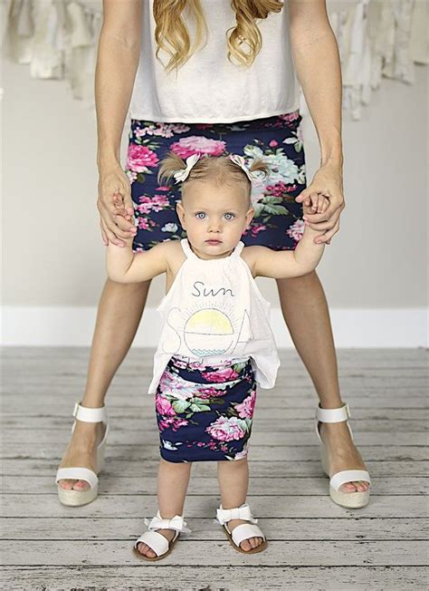 Mommy And Me Pencil Skirts New Sizes Mother Daughter Outfits Mother Daughter Shirts Mommy