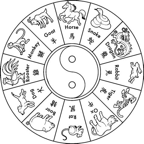 Free Printable Chinese Zodiac Animals