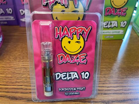 Lot Six Happy Daze Delta 10 Cartridges With Display