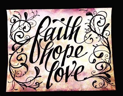 Faith Hope Love Calligraphy Feeding Faith Starving Doubts