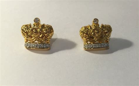 Crown Earrings Crown Design Earring Gold Earrings Vintage Crown