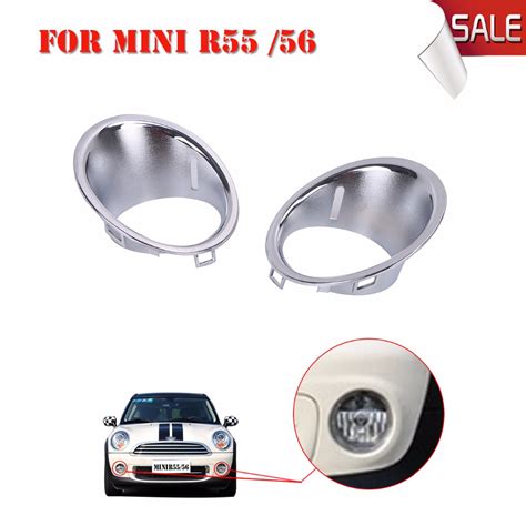 Front Bumper Chrome Fog Light Lamp Surround Round Trim Ring Cover For