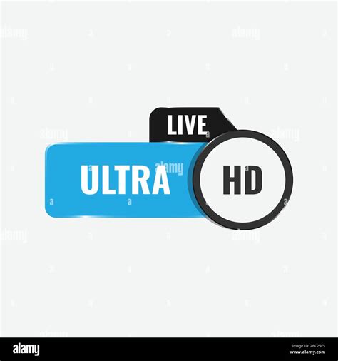 Live Ultra Hd Logo Video Streaming Icon Bars Design Vector Template