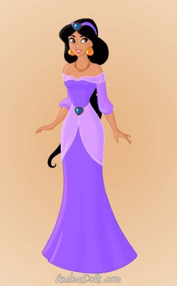 Disney Aladdin Princess Jasmine Purple Dress Cosplay Costume