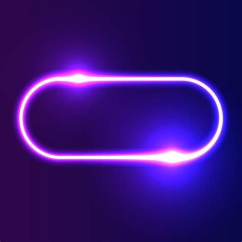 Premium Vector Futuristic Neon Frame Border Purple Neon Glowing