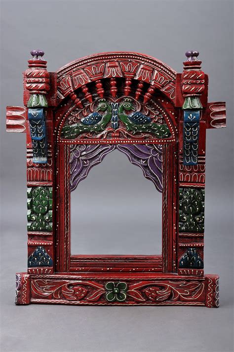 24 Hand Painted Decorative Wood Jharokha Window Handmade Art Made In India Exotic India Art