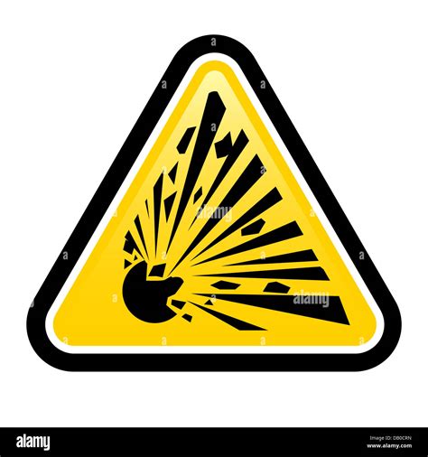 Explosive Hazard Sign Illustration On White Background For Design
