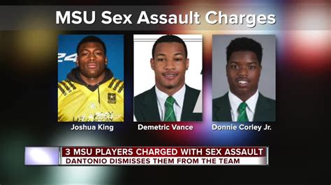 3 Msu Players Charged With Sexual Assault Youtube