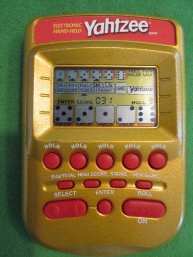 Yahtzee Electronic Handheld Game Gold Case Edition Toys