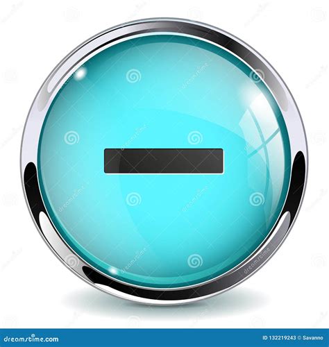 Blue 3d Button Minus Sign Stock Vector Illustration Of Relection