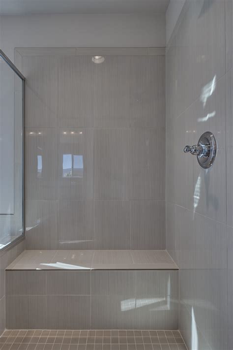 Mud set tile shower pan. Walk-in master shower has a mud set Dal Tile Keystones ...