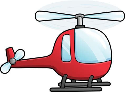 Helicopter Cartoon Clipart Colored Illustration 6458060 Vector Art At