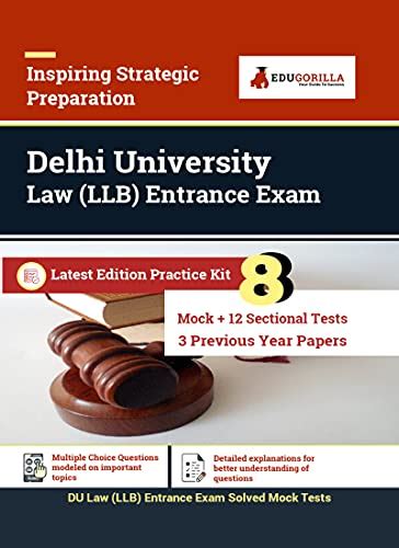 Du Llb Law Entrance Exam Preparation Book 2021 23 Tests 8 Full