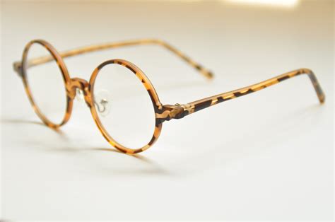 Vintage Round Eyeglass Frames Retro Spectacles Eyewear Rx Tortoise Shell Black Other Vision Care