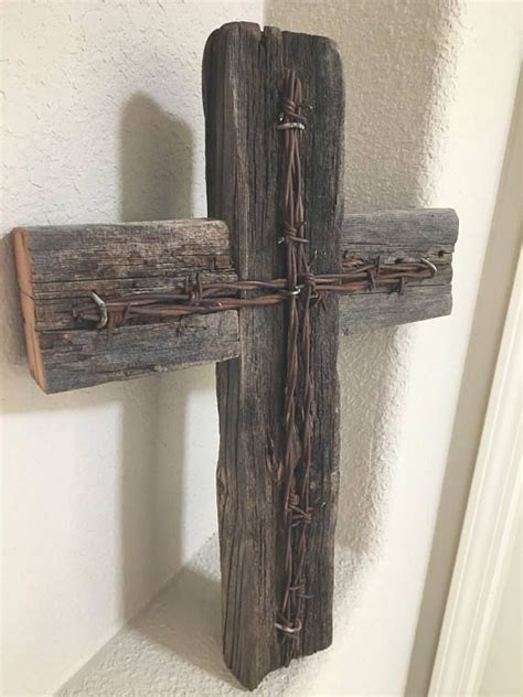 Barn Wood Cross Rustic Wooden Cross Decorative Cross Reclaimed Etsy