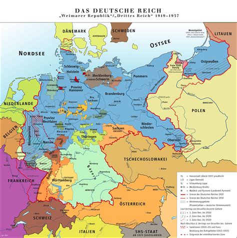 1933 karte deutschland österreich tschechoslowakei bayern berlin ruthenia bohème. 1933 Deutschland Karte - Deutschlandkarte 1930 - Weitere ...