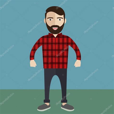 Man Dressed In Plaid Shirt Stock Vector Image By ©royalty 112737526