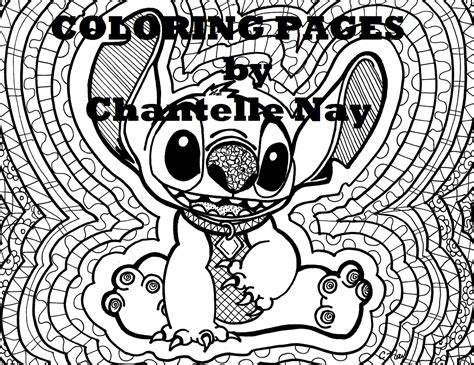 Coloring Page Stitch Disney Art Adult Coloring Picture Etsy