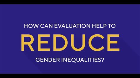 How Can Evaluation Help To Reduce Gender Inequalities Youtube