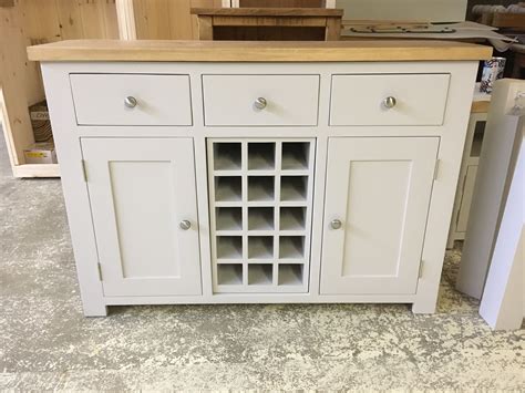 Shaker Sideboard With Wine Rack Painted In Fandb Whimbourne White Can