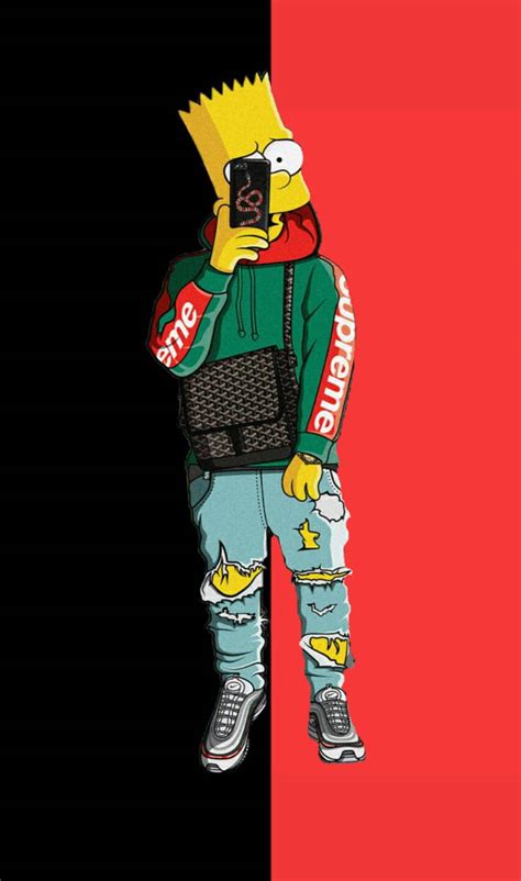 Download Bart Simpson Swag Supreme Wallpaper