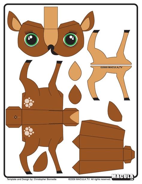 Image Detail For 640 Faon Bambi Paper Toy Template Bambi Le Faon 3d