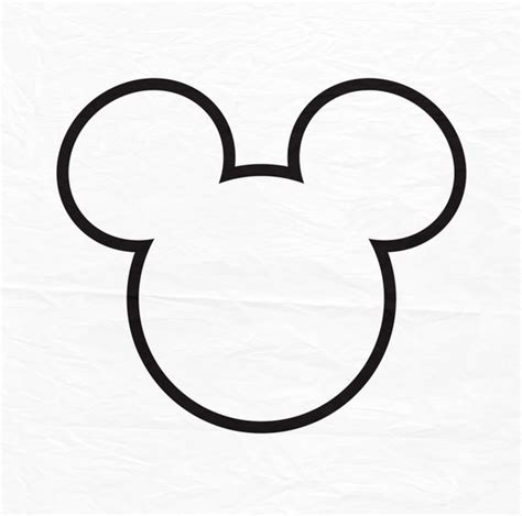 Mickey Mouse Outline Mickey Mouse Svg Instant Download Design Etsy