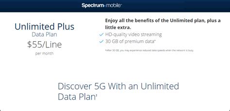 Spectrum Mobile Quietly Launches 55 Unlimited Plus Plan With 30gb Of