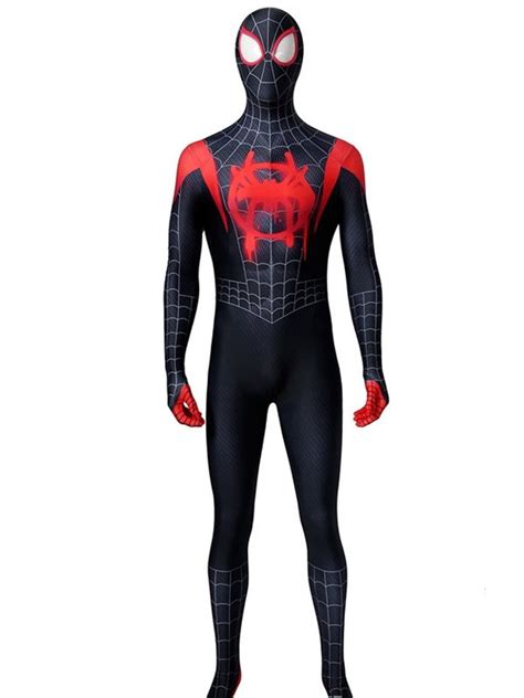 Into The Spider Verse Spider Man Miles Morales Costume Marvel Cosplay Costume For Sale