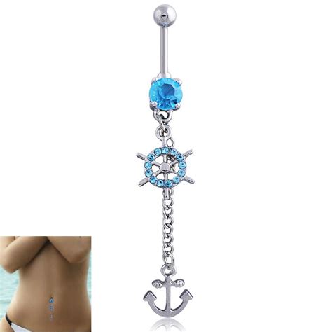 Anchor Belly Button Rings Dangle Sexy Long Surgical Steel 14g In Body Jewelry From Jewelry
