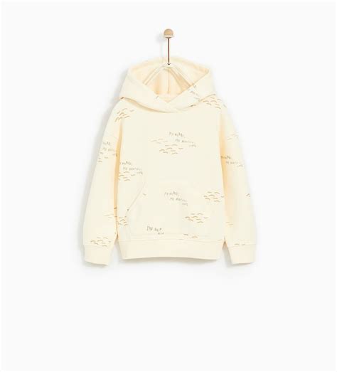 Image 2 Of Hoodie With Shiny Waves Print From Zara Sweatshirts Online