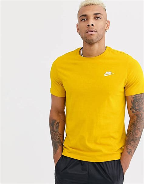 Nike Club T Shirt In Yellow Asos
