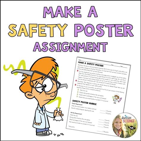 Notify employees of important information in breakrooms and busy areas with these highly durable . Make a Lab Safety Poster Assignment | Science safety ...