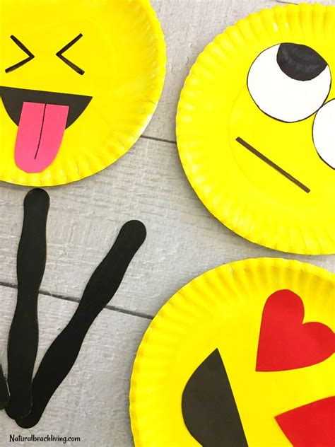 Super Cute Emoji Paper Plate Craft Emoji Party Ideas Natural Beach