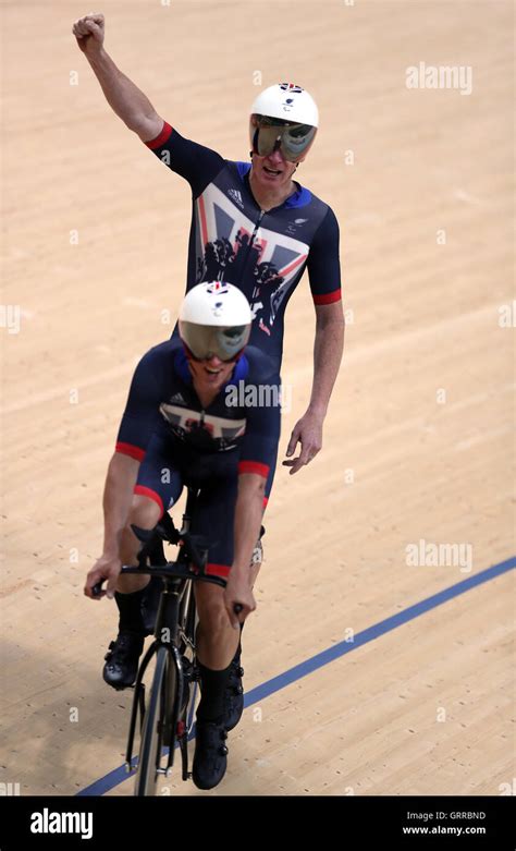 Great Britains Adam Duggleby Pilot And Steve Bate Celebrate Breaking