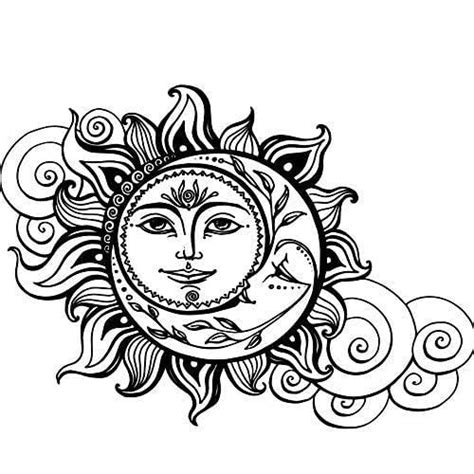 Sun And Moon Wall Decal Crescent Moon Decor