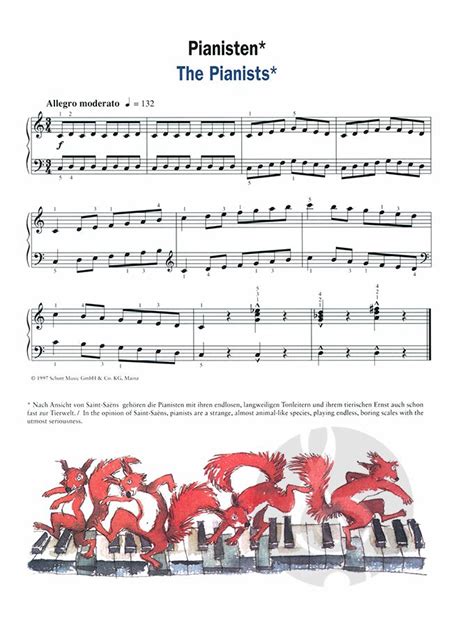 Karneval Der Tiere Von Camille Saint Saëns Klaviernoten