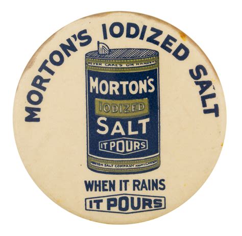 Mortons Iodized Salt Busy Beaver Button Museum