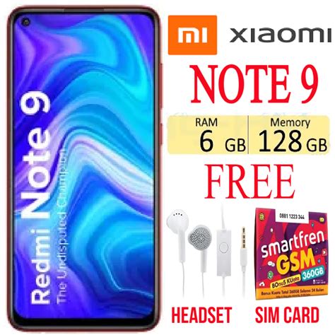 Xiaomi Redmi Note 9 RAM 6 128 GB Garansi SEIN Lazada Indonesia