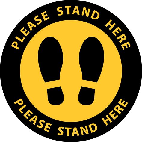 Please Stand Here Vector Art Icons And Graphics For Free Download