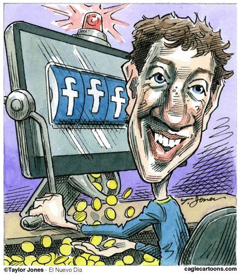 Mark Zuckerberg Jackpot Funny Caricatures Caricature Celebrity
