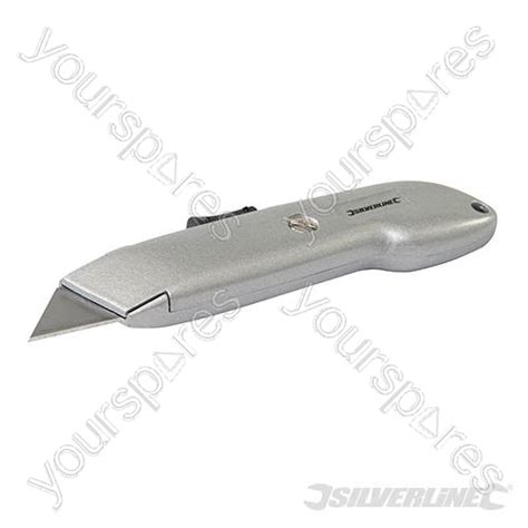 Auto Retractable Safety Knife 140mm Ct11 By Silverline