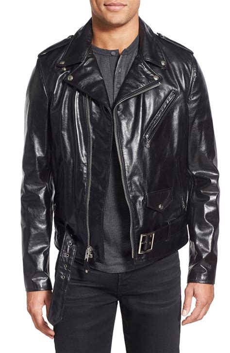 Schott Nyc Perfecto Slim Fit Waxy Leather Moto Jacket Nordstrom
